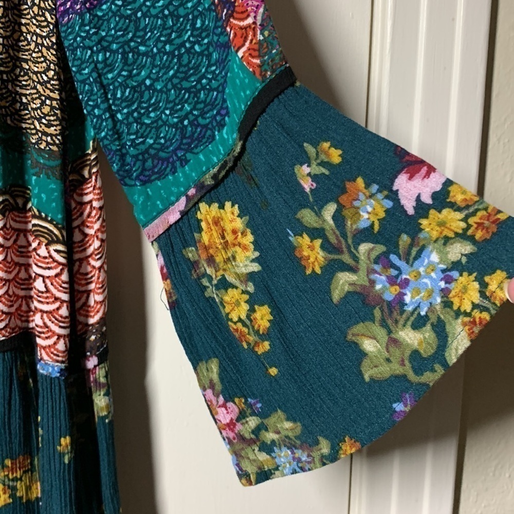 Caleaas Multi Pattern Embroidered Top, S - Picture 2 of 8